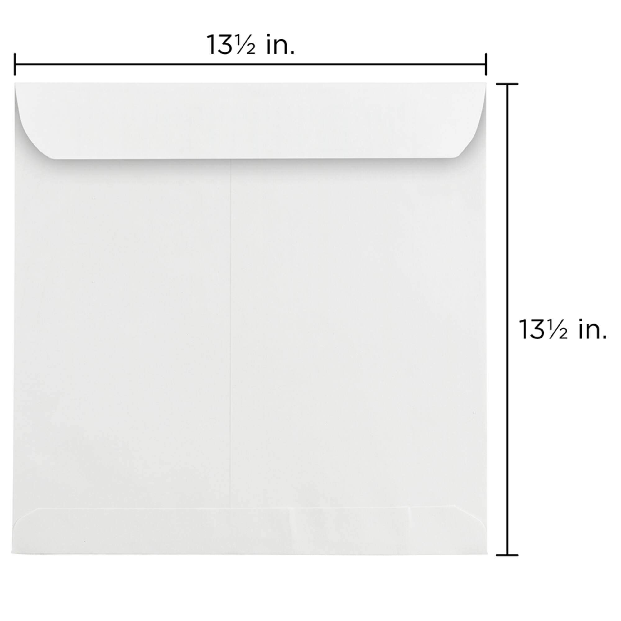 JAM Paper 13.5" Large White Square Invitation Envelopes
